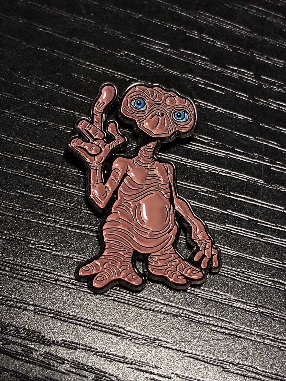 Friendly Alien Enamel Pin | Blue-Eyed Sci-Fi Creature Lapel Pin